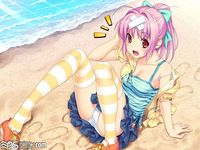 tropical kiss hentai vault pxstm tropical kiss visual novel hanabi hinata anime girl cute moe panties beach sand bandage ecchi bra cleavage picture corner hentai legwear thread