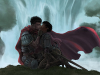 berserk hentai berserk guts casca kissing wallpaper hentai