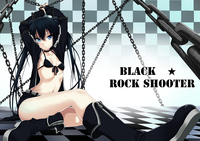 black rock shooter hentai konachan bikini black hair rock shooter blue eyes boots chain kuroi mato twintails yonggi