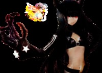 black rock shooter hentai black rock shooter gold saw render