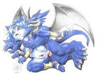 digimon furry hentai sawblade exveemon krystal anal entry