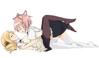 top yuri hentai wallpaper hentai blondes lesbians yuri pink hair tights mahou anime