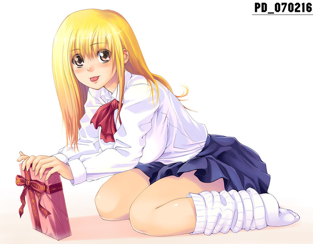 mini skirt gakuen hentai blonde hair horizontal feet gift ratio