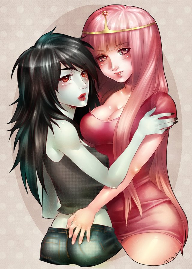 adventure time marceline hentai pre digital morelikethis princess fanart bubblegum painting marceline fialutten occ