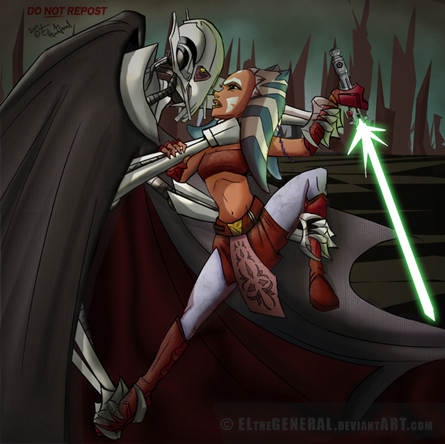 ahsoka hentai gallery art colored ahsoka elthegeneral grievous chokes