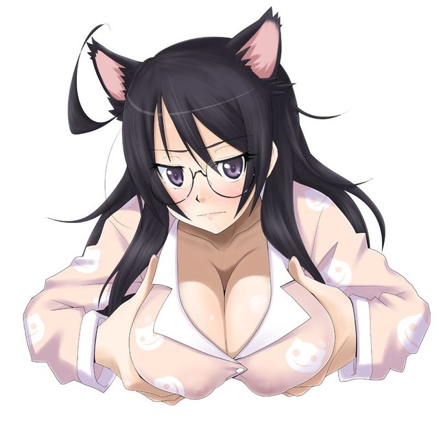 animal ear hentai anime hentai wallpaper animal ears nekomimi bakemonogatari tsubasa meganekko hanekawa