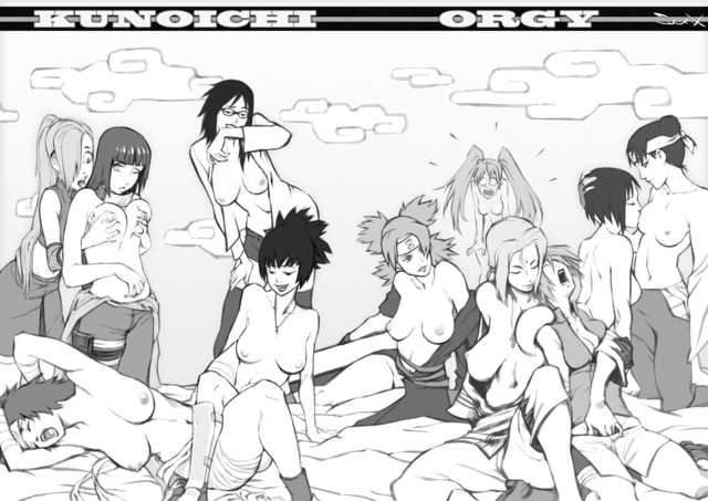 ash hentai original media kunoichi orgy evilash