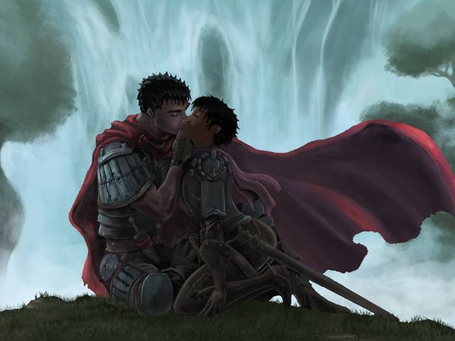 berserk hentai hentai wallpaper berserk guts kissing casca