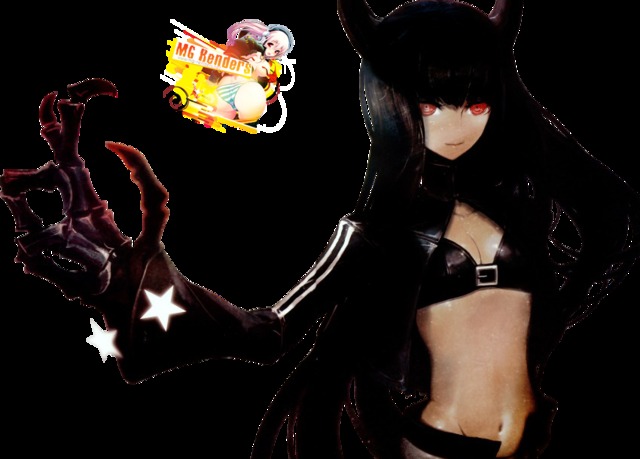 black rock shooter hentai black render saw rock gold shooter