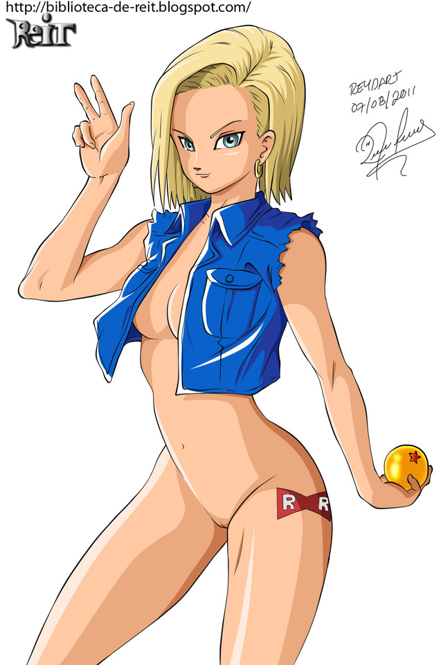 blonde hair hentai hentai sexy media android dragonball jacket