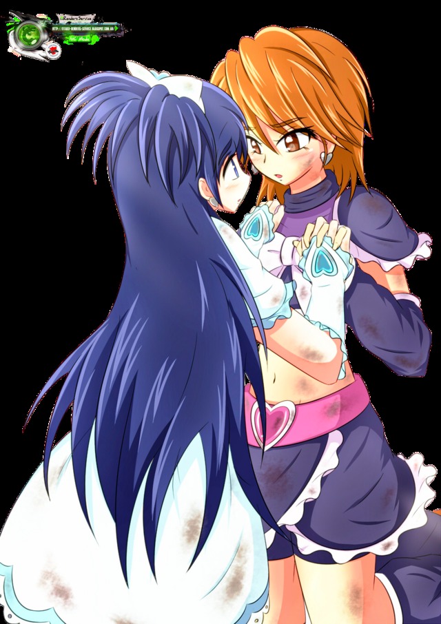 futari wa pretty cure hentai black yuri render futari white pretty cure bcure curecure blackcure