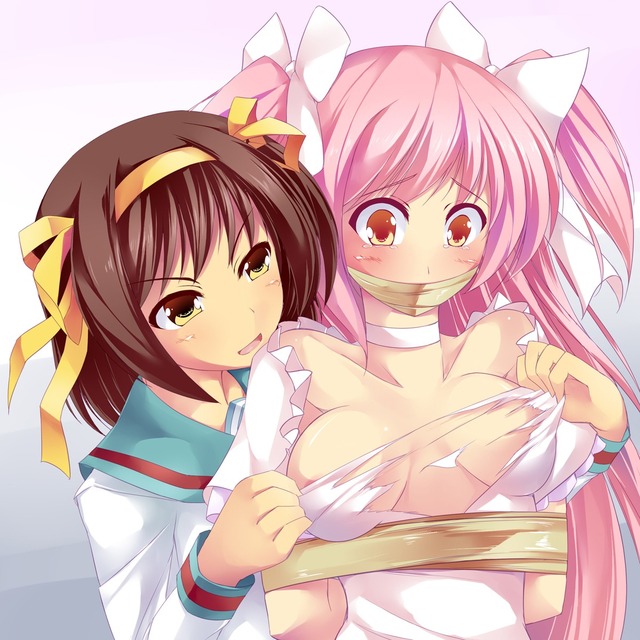 haruhi hentai hentai moe madoka haruhi suzumiya sur