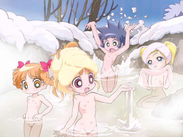 power puff girls z hentai girls breasts blush bath flat