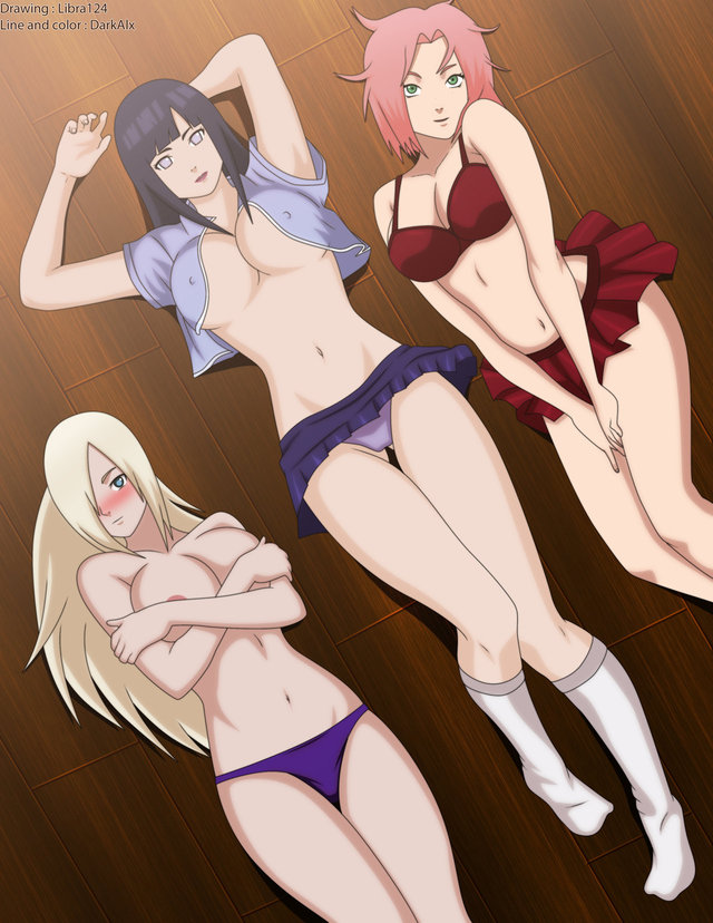 sakura haruno hentai hentai naruto media world ino sakura hinata yamanaka posing haruno