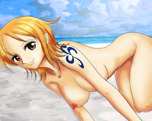 short hair hentai hentai blonde hair bent over one piece short nami hentairing