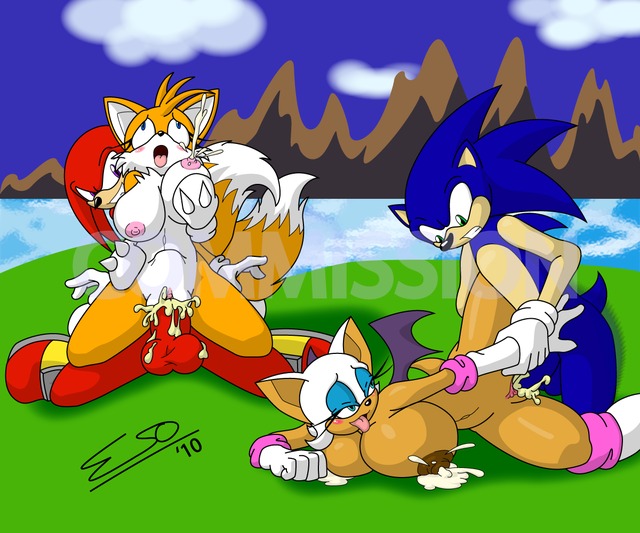 sonic the hedgehog hentai hentai all sonic team hedgehog tails knuckles echidna pherociouseso rouge bat sega