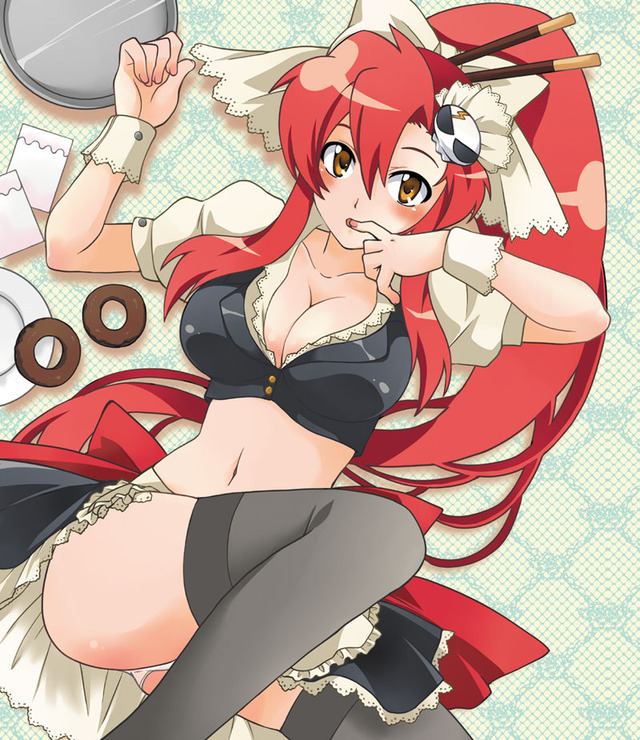 tengen toppa gurren-lagann hentai pro cleavage moe cat pantsu thighhighs waitress females suika tengen toppa gurren lagann yoko soda tension catelyn cormac