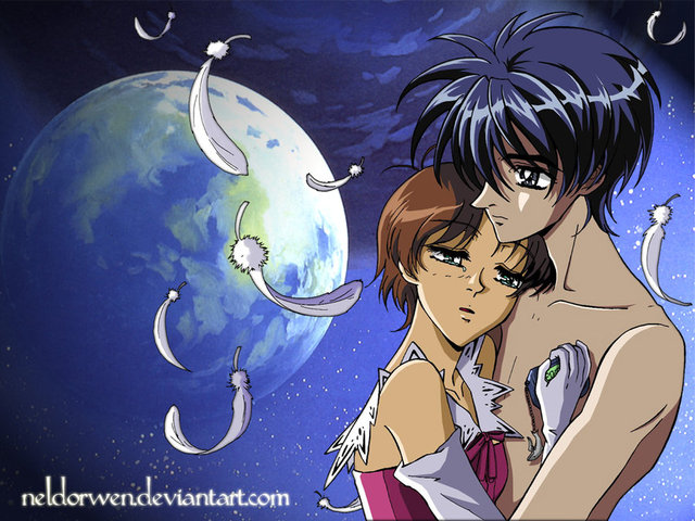 vision of escaflowne hentai art dragon white van winged escaflowne fanel feathers neldorwen