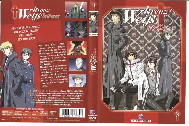 weiß kreuz hentai volume covers cov french weiss kreuz brillance