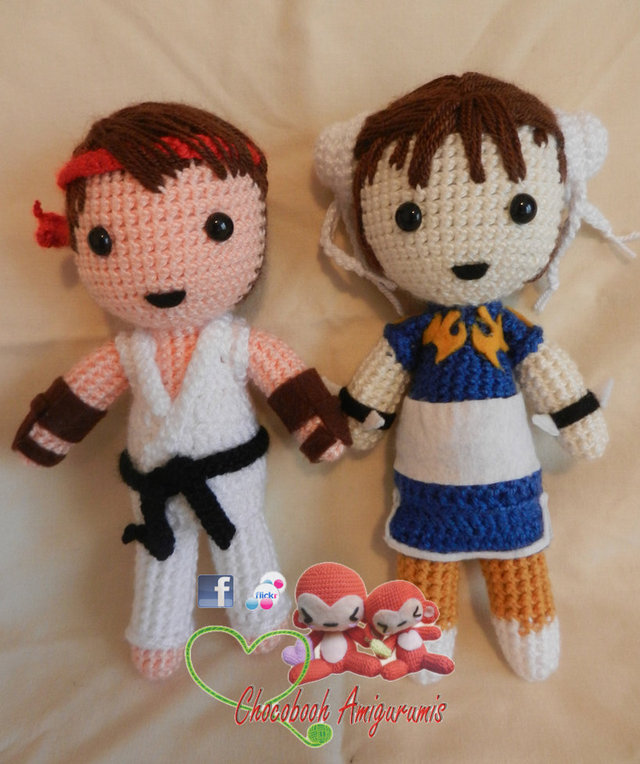 chun li ryu hentai pre morelikethis artisan ryu chunli customdolls amigurumi franfalla