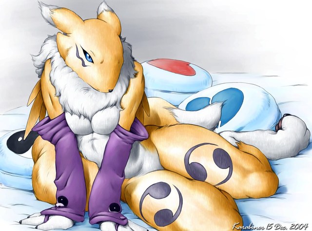 digimon furry hentai digital anthro furry fanart pinup artwork digimon renamon pose karabiner