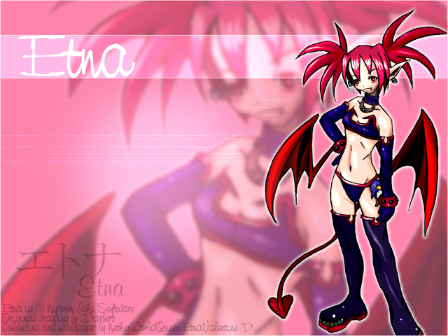 disgaea etna hentai adult girls breasts collar wings disgaea bat cuffs