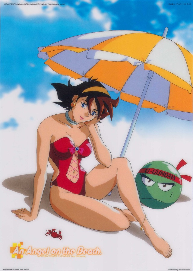 g gundam hentai blush beach bikini absurdres bare shoulders cagalli yula anklet