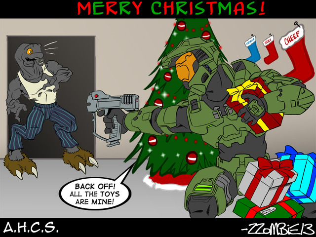 halo elite hentai art christmas attacks halo gravemind zzombiexiii