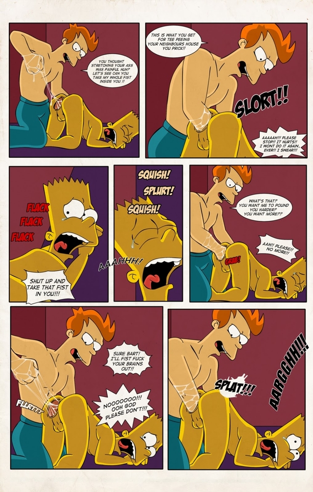 simpsons e hentai futurama crossover shota simpsons simpson bart fry ddaec