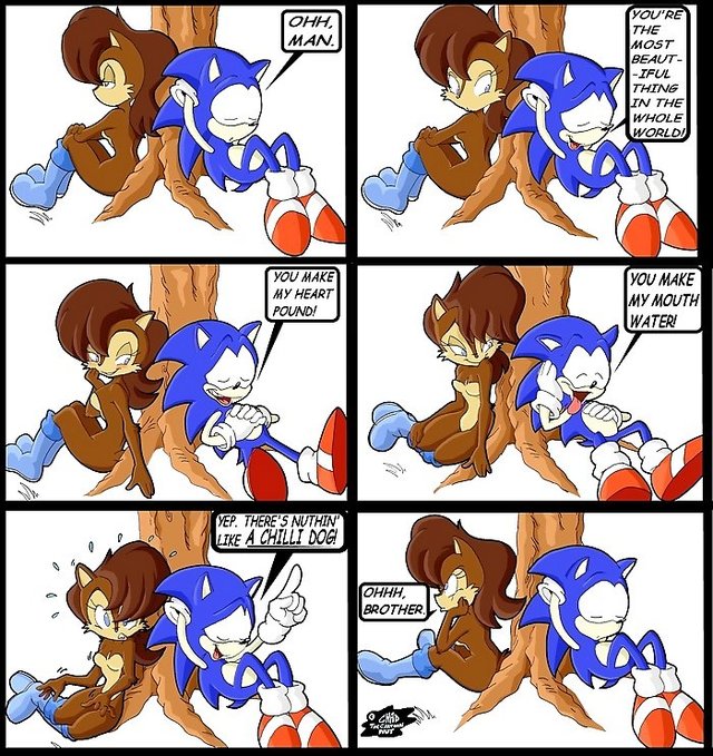 sonic sally hentai horizontal sonic crotch masturbation bed rub sega sally acorn humor