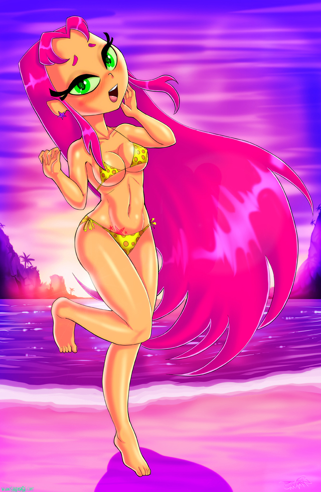 starfire hentai parody beach comic folder starfire