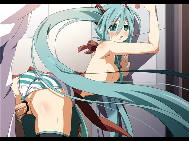 vocaloid hentai gif hentai censored hair cum breasts wallpaper eyes long underwear miku pack panties twintails kaito covered aqua tit hatsune vocaloid striped sideboob