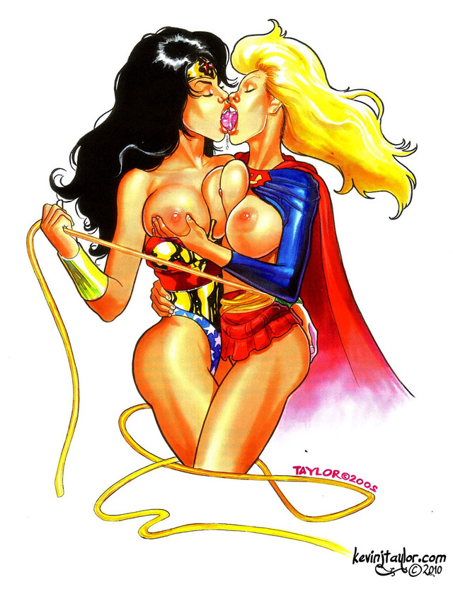 wonder women hentai manga woman supergirl wonder kissing taylor kevin