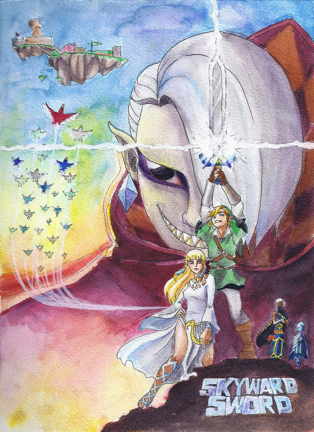 zelda hentai skyward sword games pre morelikethis traditional fanart wars zelda skyward paintings iamnotaporkchop uel