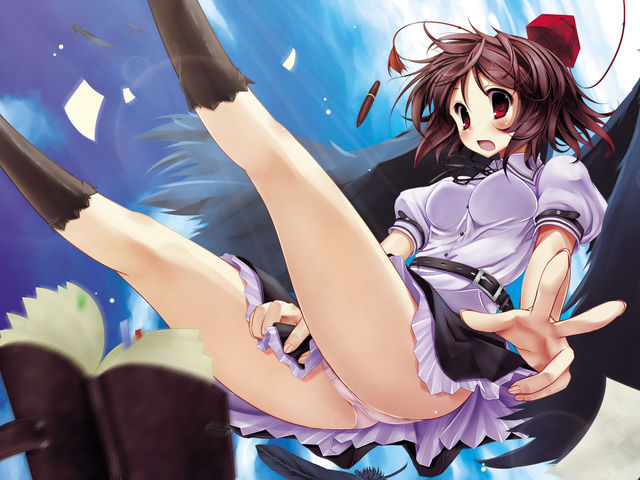 hentai panties galleries hentai ecchi manga galleries mangas picture underwear konachan babes panties touhou artwork aya scarlet shameimaru synchronizer nonbondage studioscr