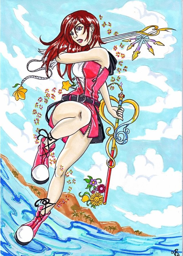 kairi hentai manga games pre morelikethis sea flower traditional fanart kairi rinainverse