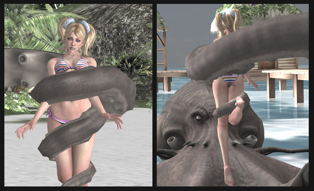 lollipo chainsaw hentai art tentacle front beach lollipop chainsaw back voreq aqpv