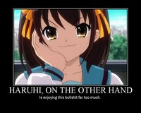 melancholy of haruhi suzumiya hentai melancholy haruhi suzumiya hand enjoying this bullshit far too much demotivational poster interesting search words