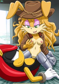sonic the hedgehog  hentai feab bunnie rabbot cowgirl cum cyborg furry gloves hat jacket mighty armadillo palcomix pussy robot sonic hedgehog anus ass smile hentai