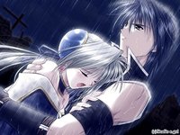 game cg hentai hentai boy couple cry game girl hug rain studio ego tears vagrants blue eyes hair chin rest closed emilia hairpods night open mouth outdoors silver sion yaoi page