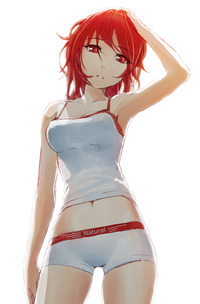 red hair hentai hashbrowns var albums hentai pictures underwear sleepwear red hair posing anime