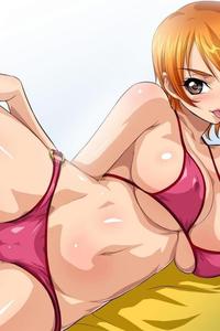 lying hentai one piece hentai bikini anime lying down nami