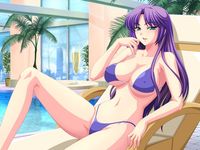 purple hair hentai purple haired anime babe fucked swimming pool