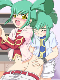 akiza hentai blush green hair incest loli lua luca shota siblings straight takappe twintails yugioh hentai cartoon