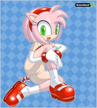 amy rose the hedgehog hentai cbf cca amy rose anus ass bottomless bow tie furry greenhand posing pussy simple background sonic hedgehog