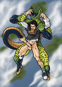 android 18 cell hentai afa fce android cell dragonball yaoi