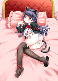 animal ears hentai eddef adc anal animal ears bed black hair thighhighs blush breasts butt plug cat tail feet gokou ruri loli long entry