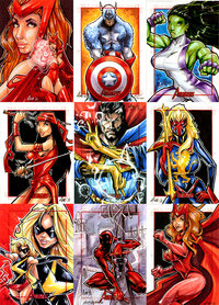 avangers hentai pre marvel avengers sketch cards axebone sbk morelikethis cartoons traditional mixedmedia