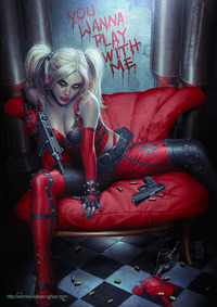 batman hentai game wanna play admirawijaya harley quinn wants this realistic artwork