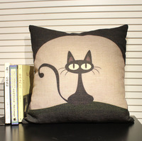 black cartoon hentai wsphoto font cat cartoon black pillow fluid zakka cushion kaozhen gift free shipping products outdoor homes